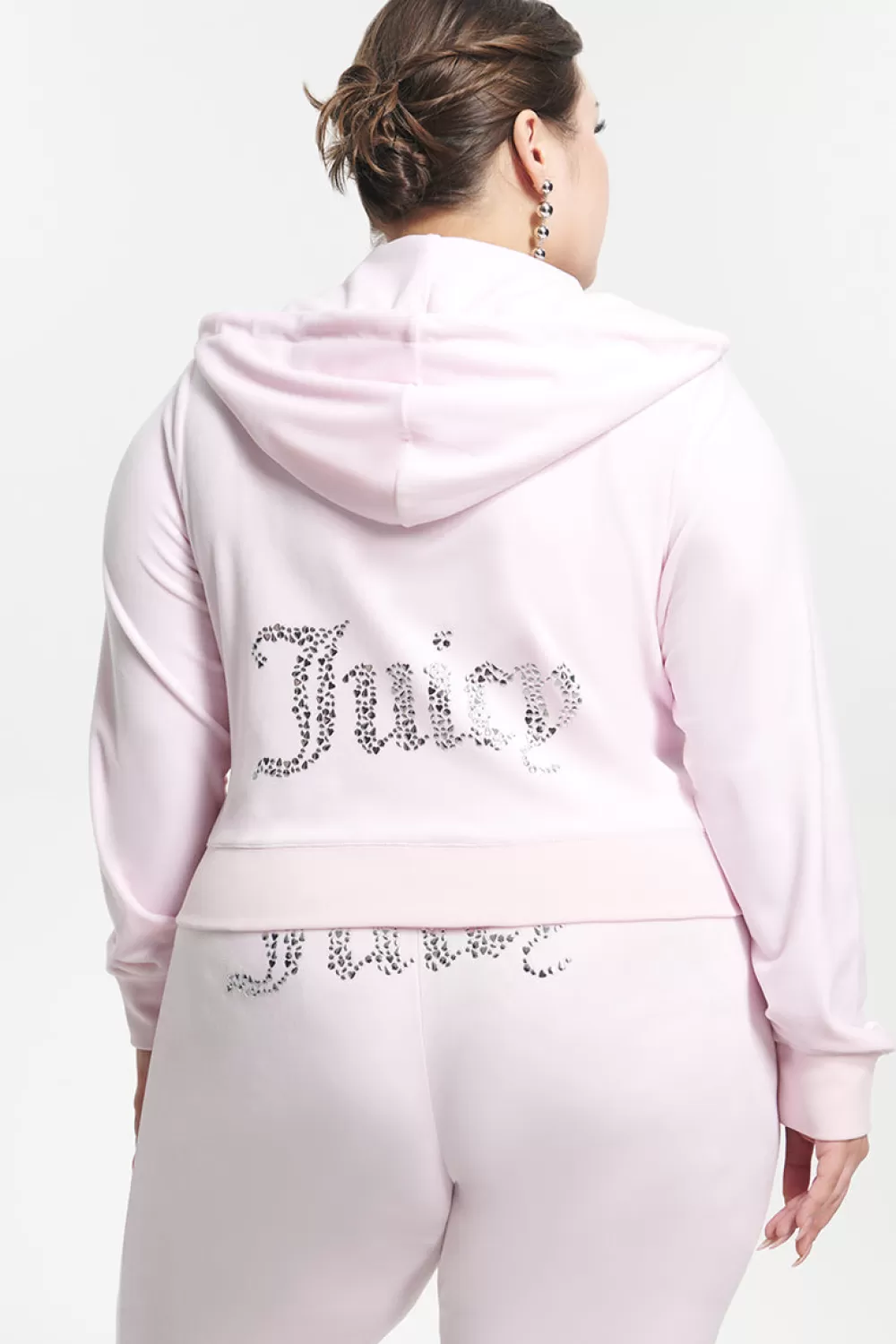 Track Tops | Track Tops-Juicy Couture Plus-Size Mixed Jewels Velour Hoodie SoftGlow