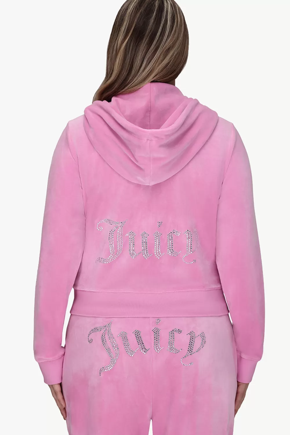 Bling Sets | Hoodies & Jackets-Juicy Couture Plus-Size OG Big Bling Velour Hoodie Fanciful