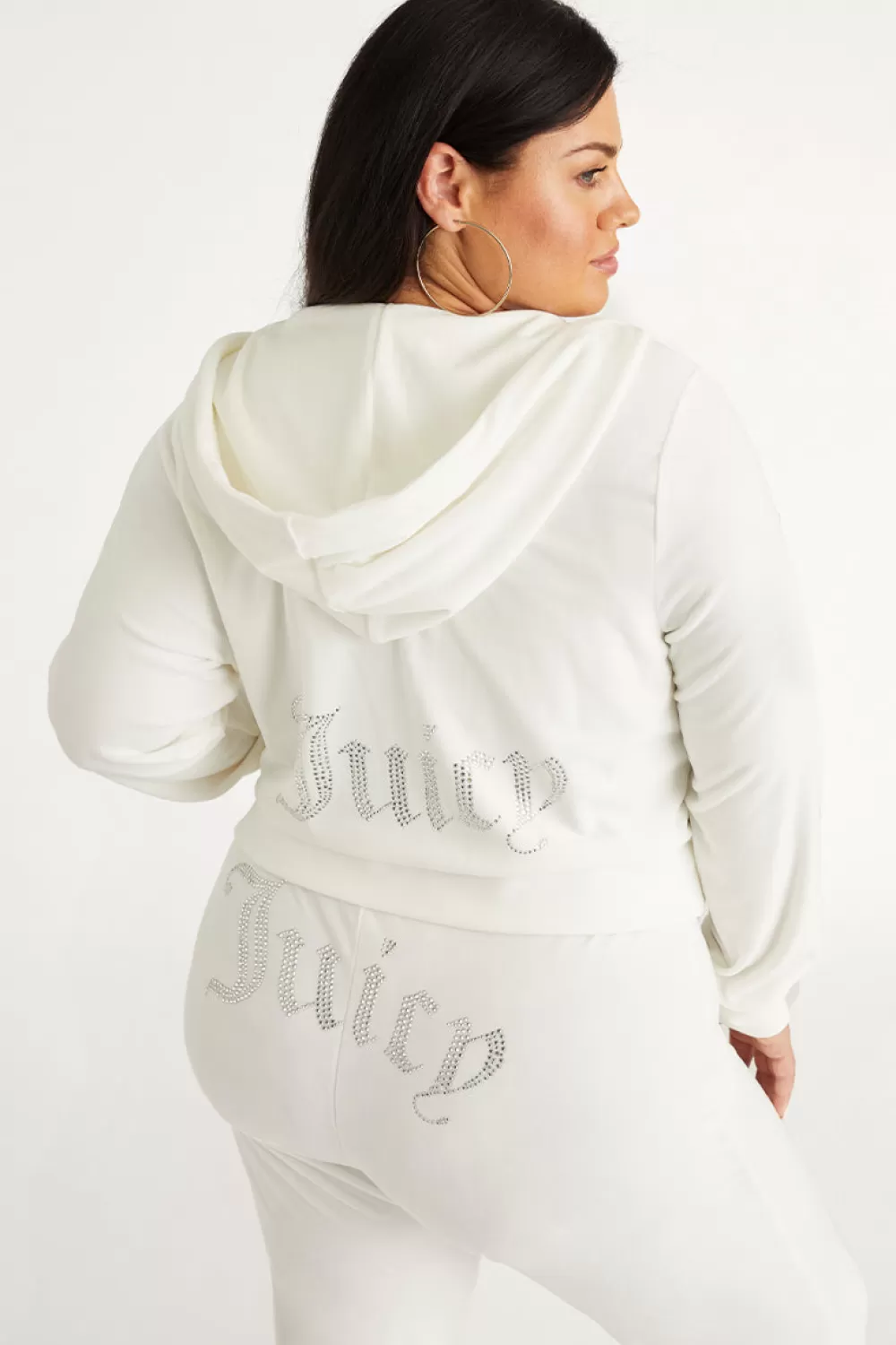 Track Tops | Track Tops-Juicy Couture Plus-Size OG Big Bling Velour Hoodie Angel