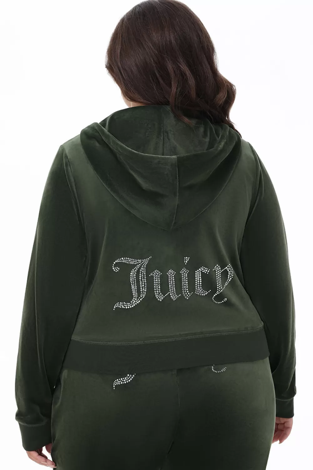 Track Tops | Track Tops-Juicy Couture Plus-Size OG Big Bling Velour Hoodie HandsOnDeck