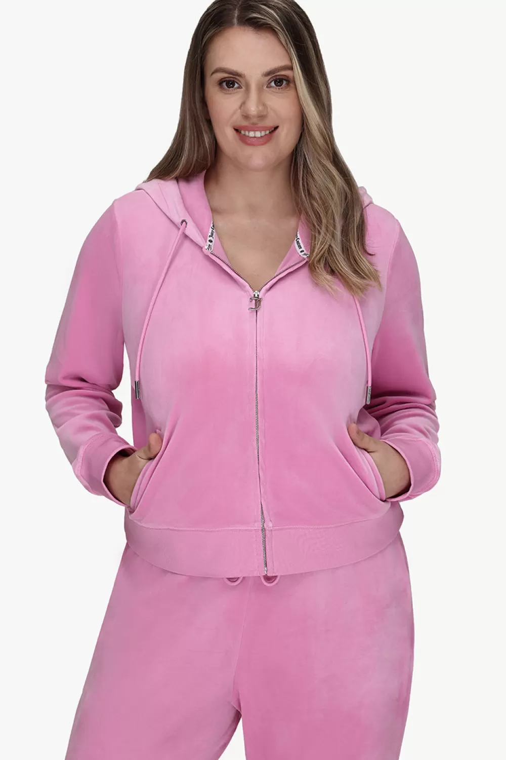 Bling Sets | Hoodies & Jackets-Juicy Couture Plus-Size OG Big Bling Velour Hoodie Fanciful