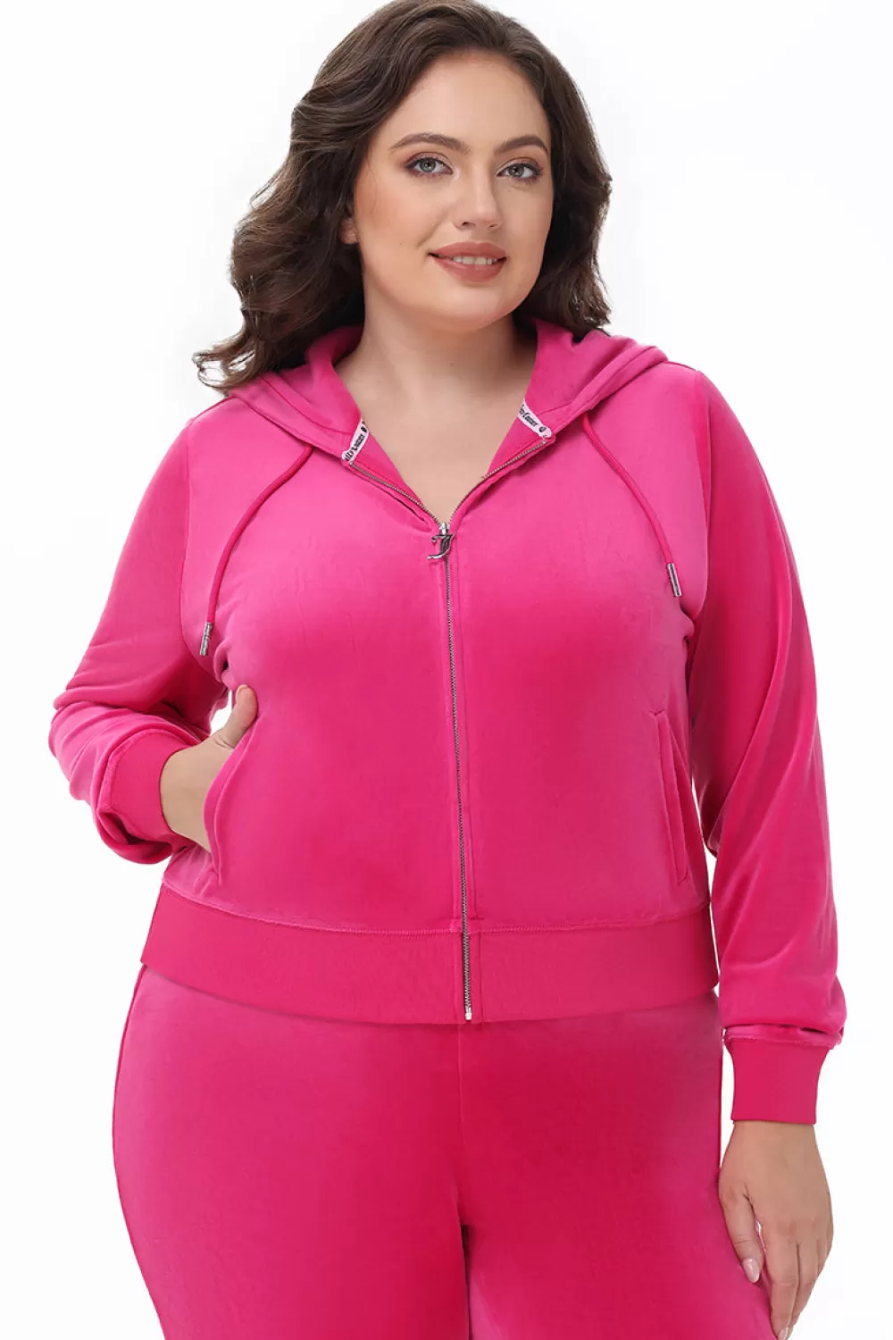 Track Tops | Track Tops-Juicy Couture Plus-Size OG Big Bling Velour Hoodie FreeLove