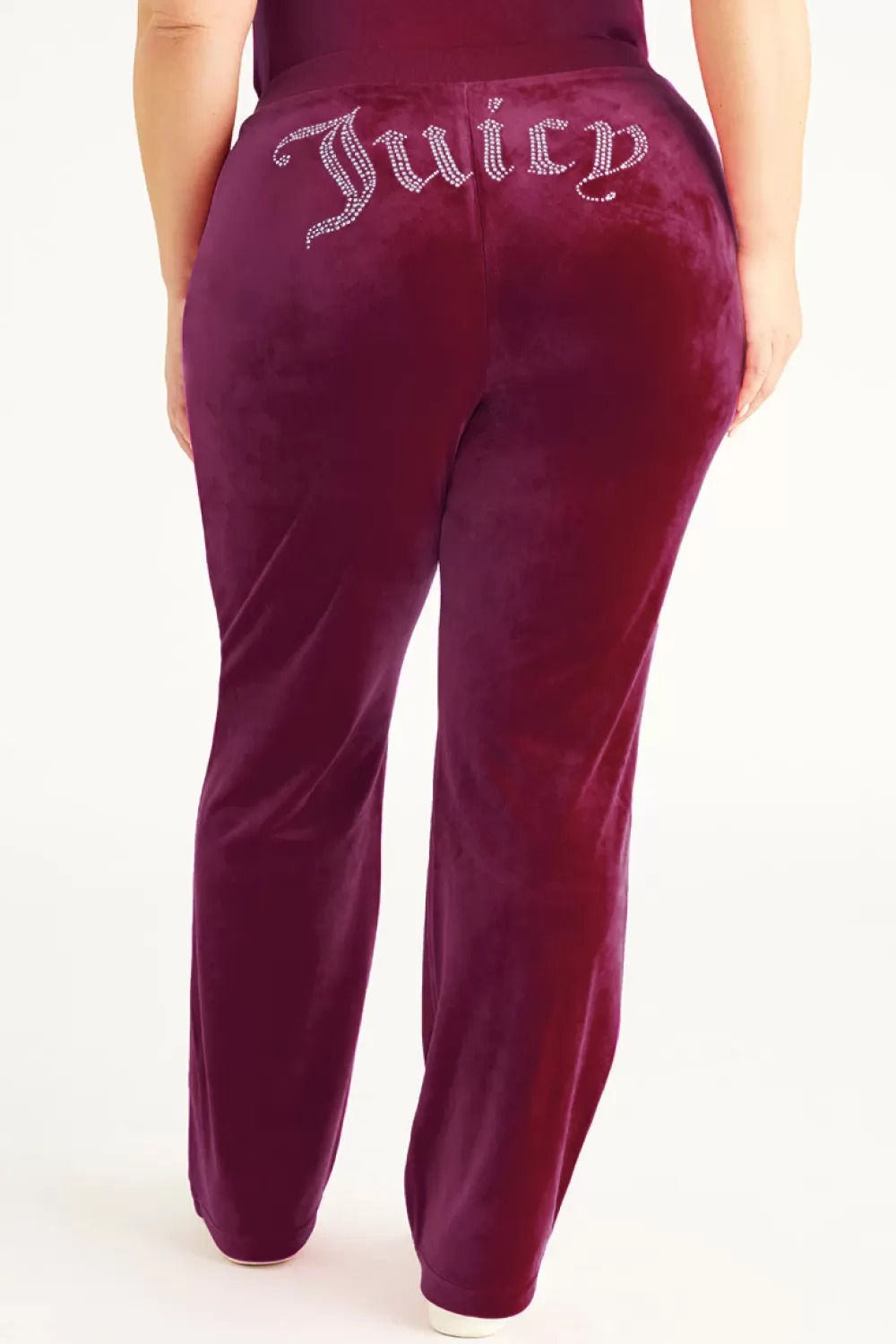 Track Bottoms | Bling Sets-Juicy Couture Plus-Size OG Big Bling Velour Track Pants CandiedFig