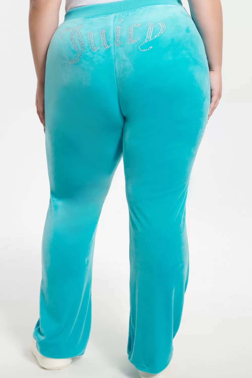 Track Bottoms | Bling Sets-Juicy Couture Plus-Size OG Big Bling Velour Track Pants BlueCrush