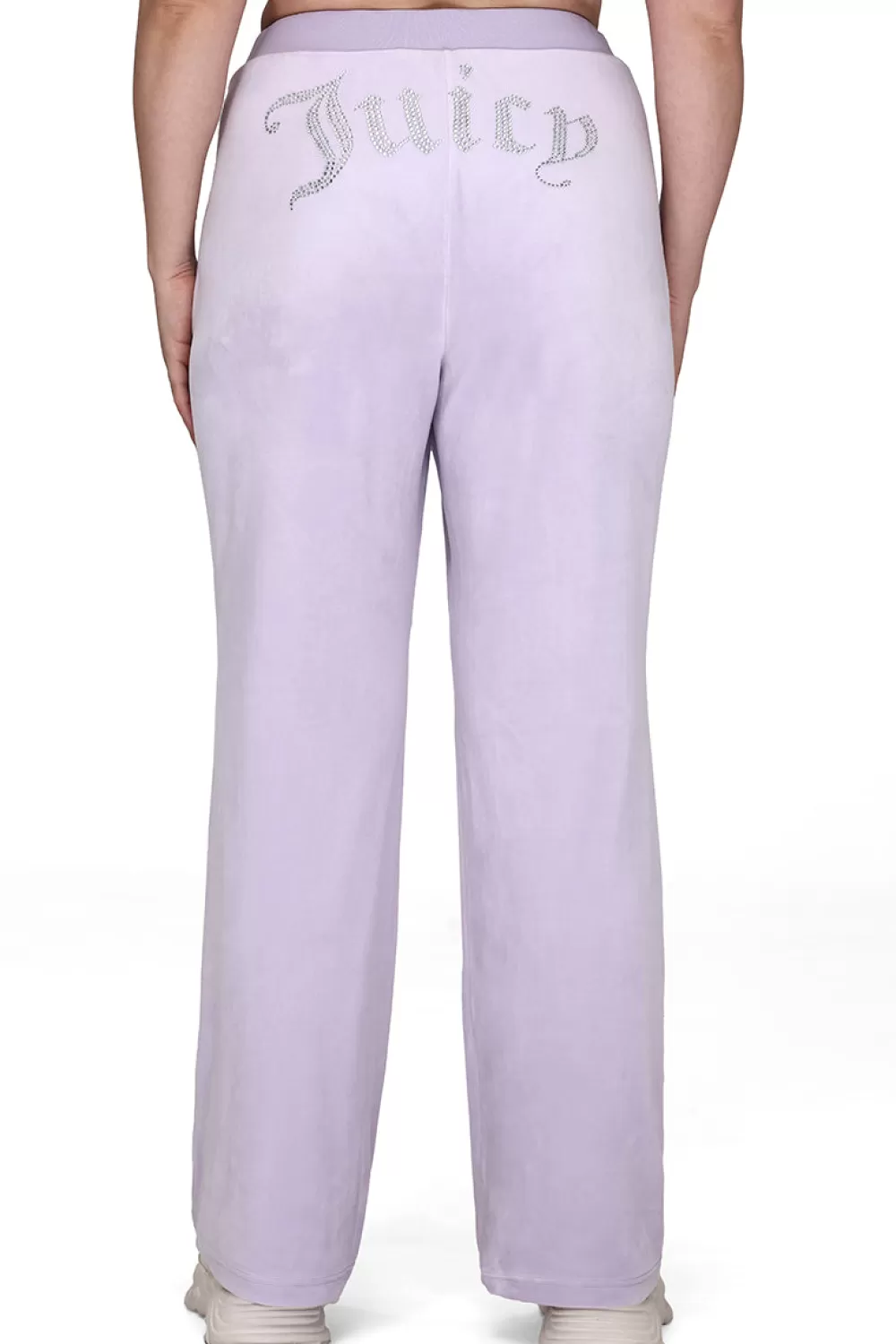 Track Bottoms | Bling Sets-Juicy Couture Plus-Size OG Big Bling Velour Track Pants OrchidPetal