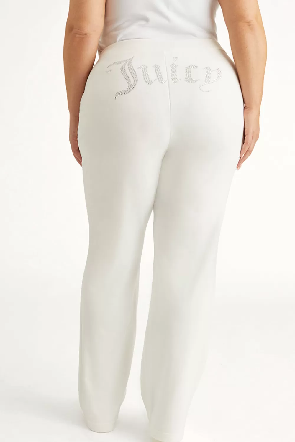 Track Bottoms | Bling Sets-Juicy Couture Plus-Size OG Big Bling Velour Track Pants Angel