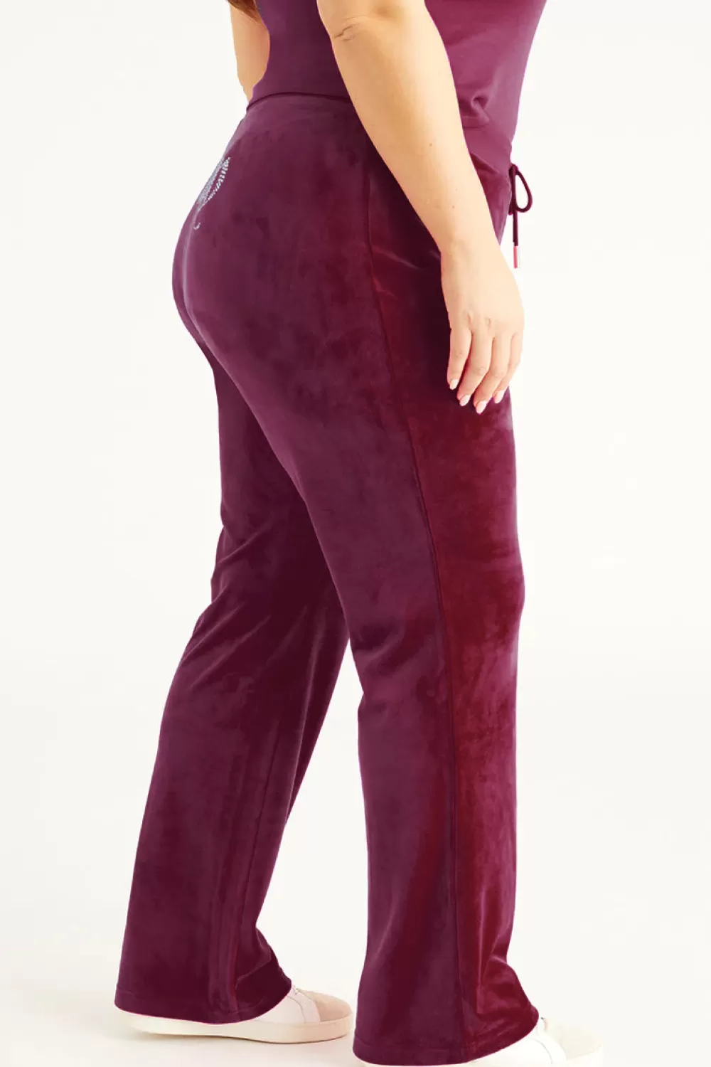 Track Bottoms | Bling Sets-Juicy Couture Plus-Size OG Big Bling Velour Track Pants CandiedFig