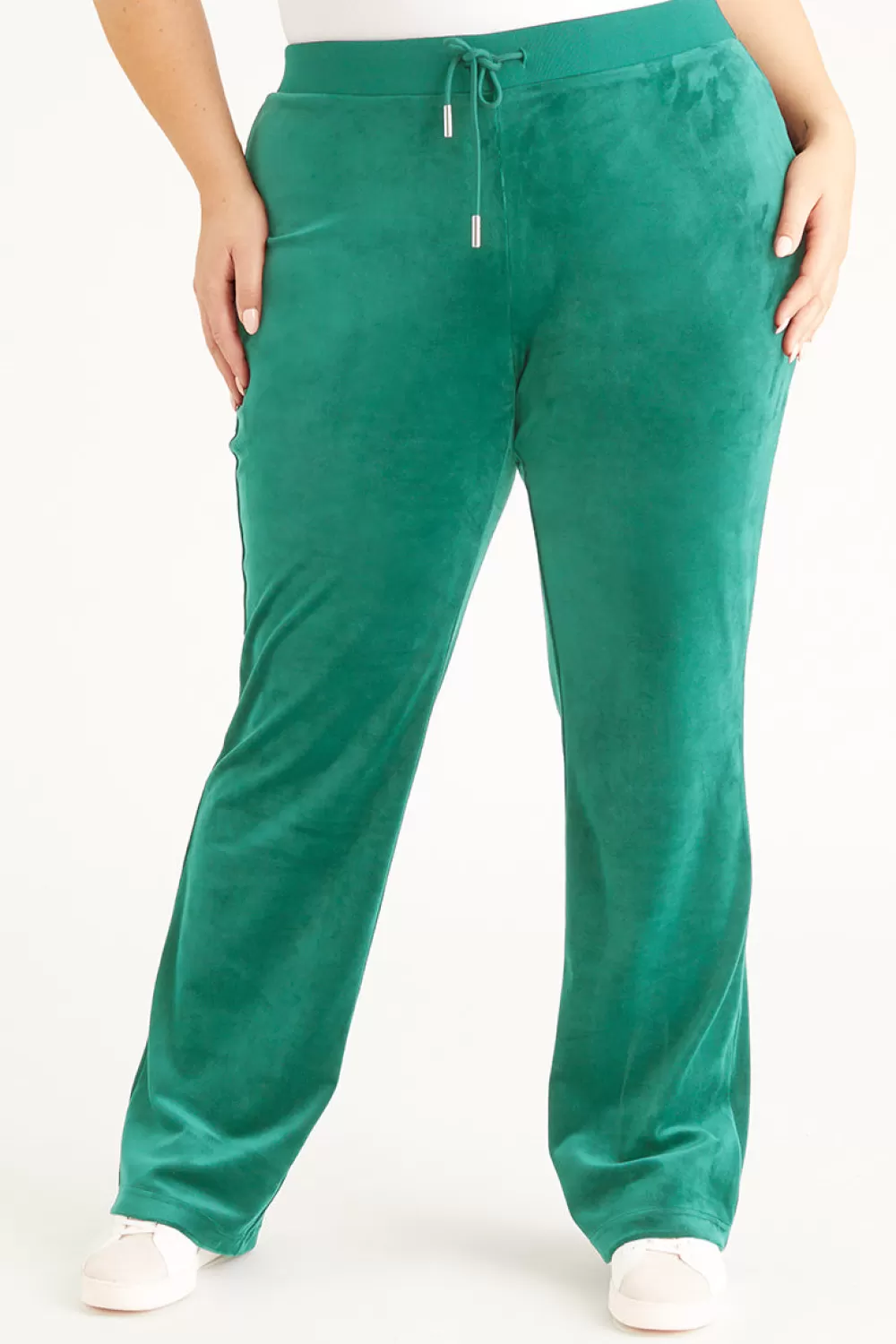 Track Bottoms | Bling Sets-Juicy Couture Plus-Size OG Big Bling Velour Track Pants JadeGreen