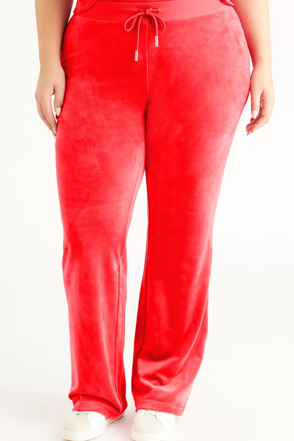 Track Bottoms | Bling Sets-Juicy Couture Plus-Size OG Big Bling Velour Track Pants CocoRed