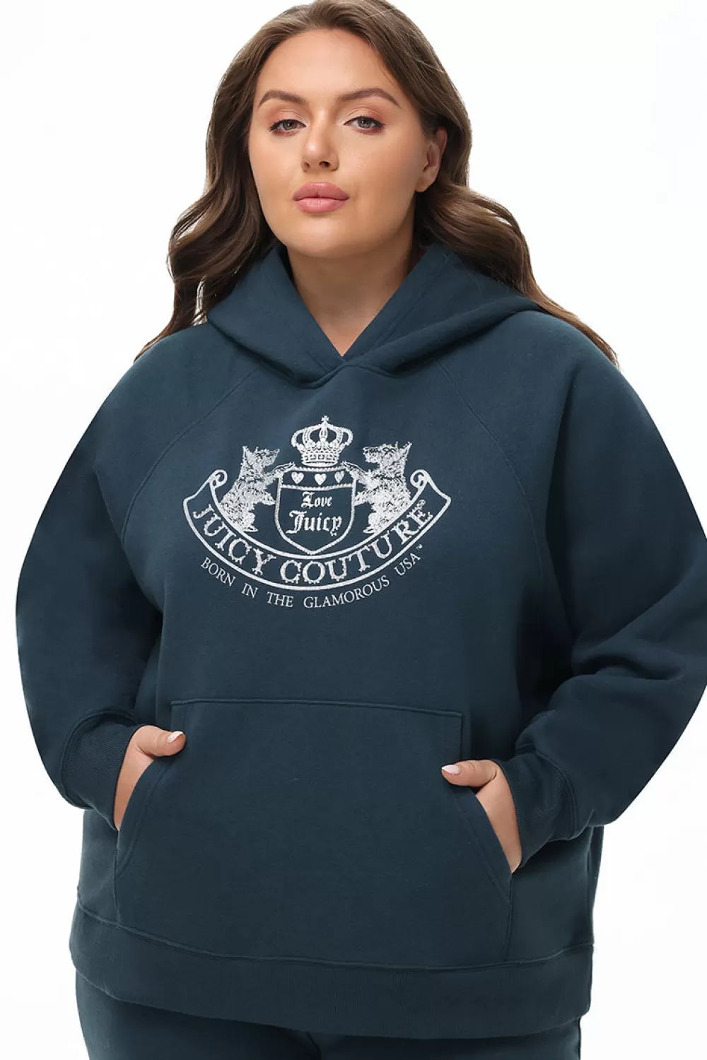 Track Tops | Track Tops-Juicy Couture Plus-Size Oversized Fleece Scottie Dog Hoodie OffTheCoast