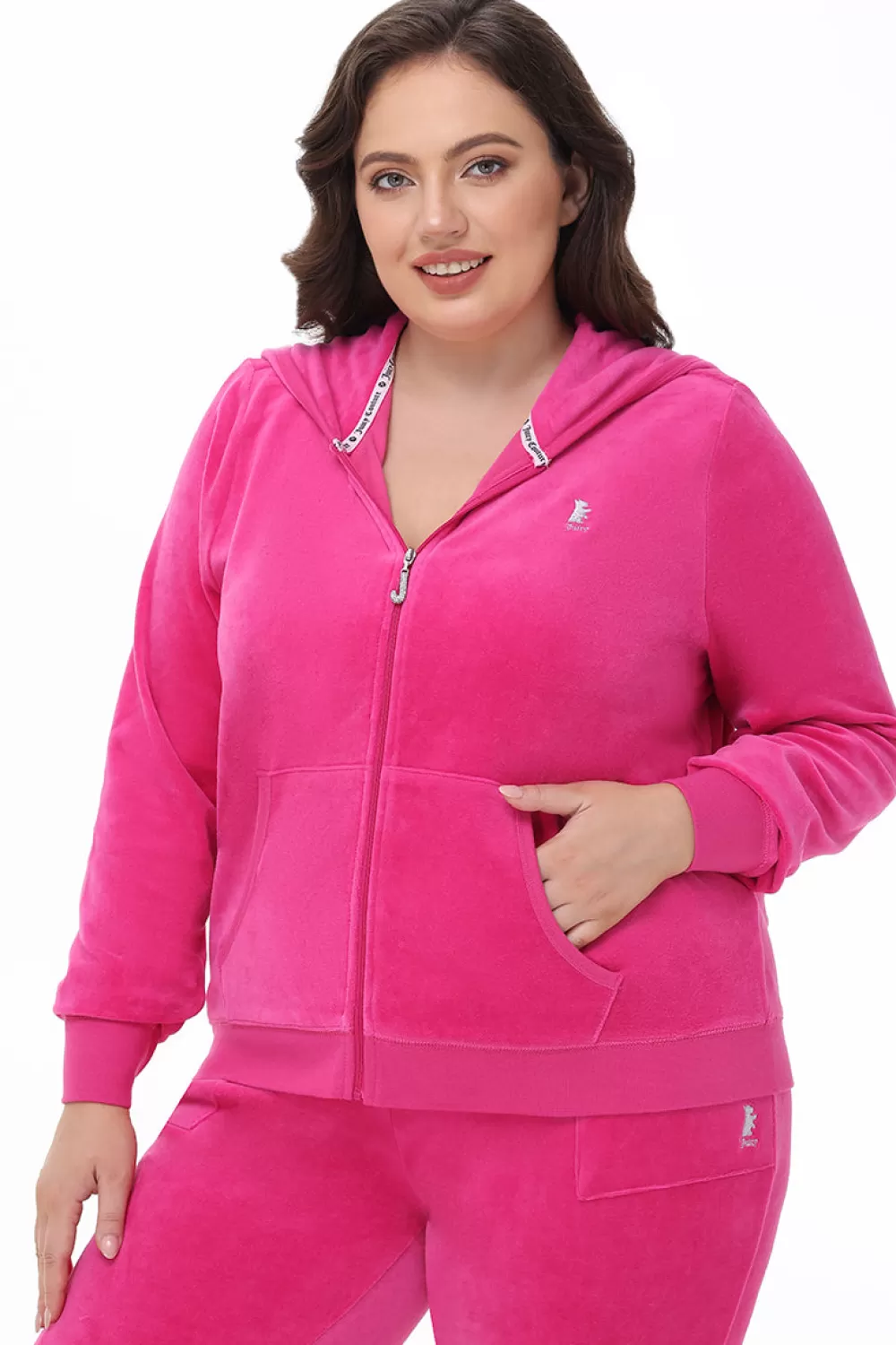 Track Tops | Track Tops-Juicy Couture Plus-Size Scottie Cotton Velour Hoodie FreeLove