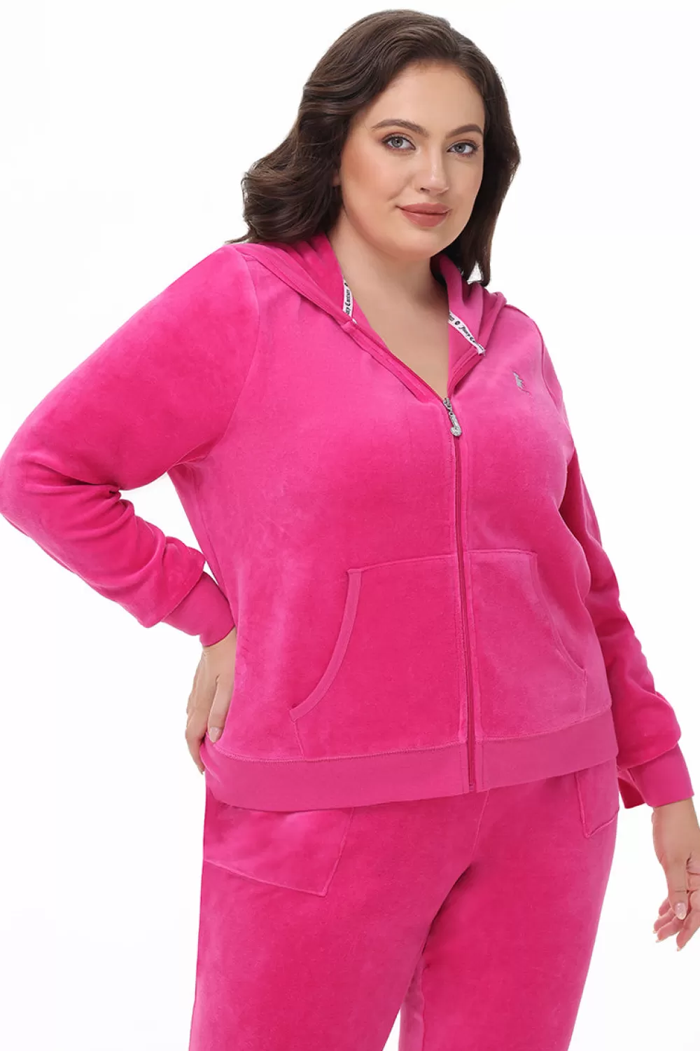 Track Tops | Track Tops-Juicy Couture Plus-Size Scottie Cotton Velour Hoodie FreeLove