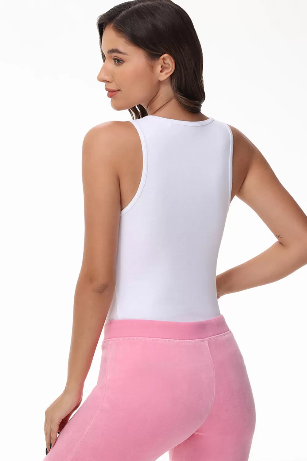 Tees & Tops-Juicy Couture Poolside Couture Tank Top White