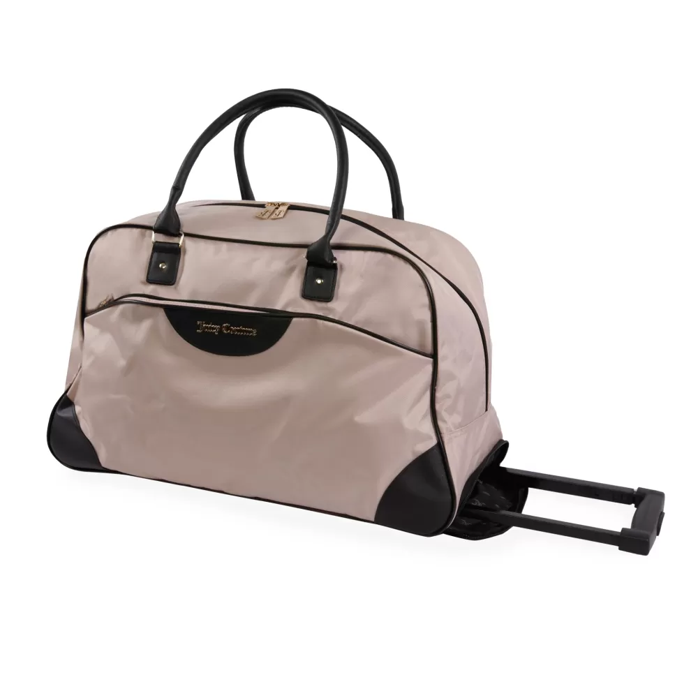 Carry-On Luggage-Juicy Couture Rolling Duffel Bag Beige