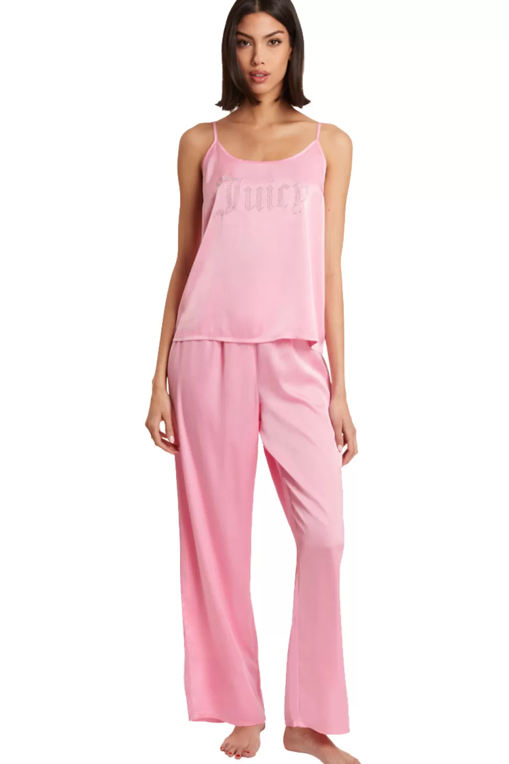 Robes & Sleepwear-Juicy Couture Satin Cami PJ Set PinkStatus