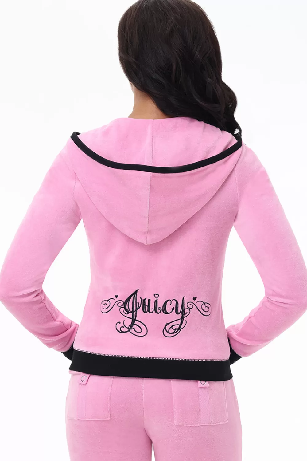 Track Tops | Track Tops-Juicy Couture Sweetheart Cotton Velour Hoodie Fanciful