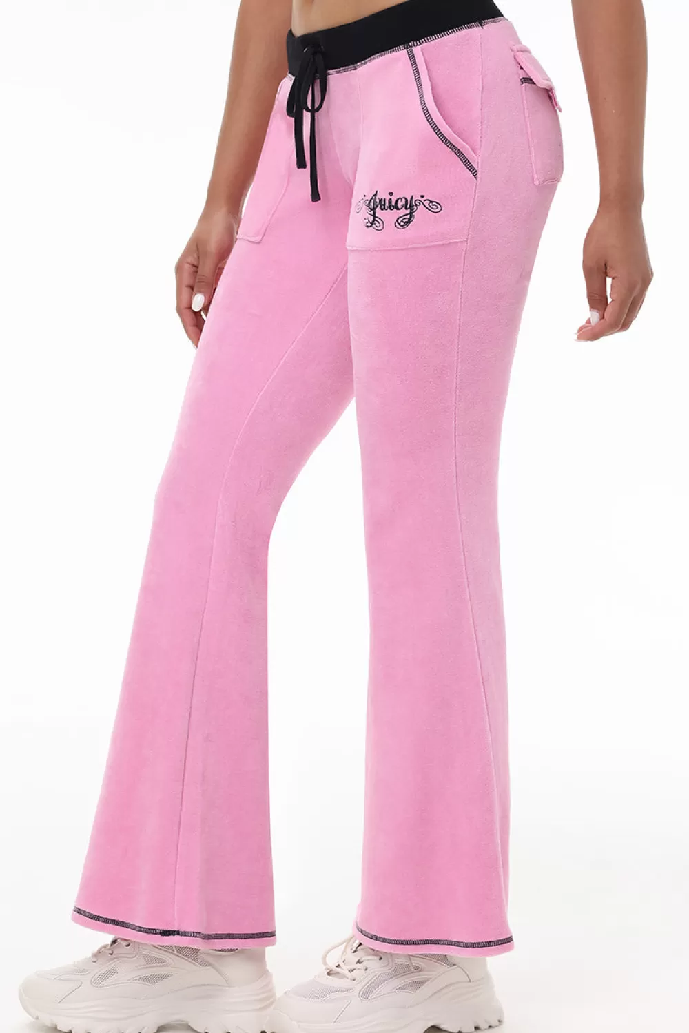 Track Bottoms | Track Pants-Juicy Couture Sweetheart Cotton Velour Track Pants Fanciful