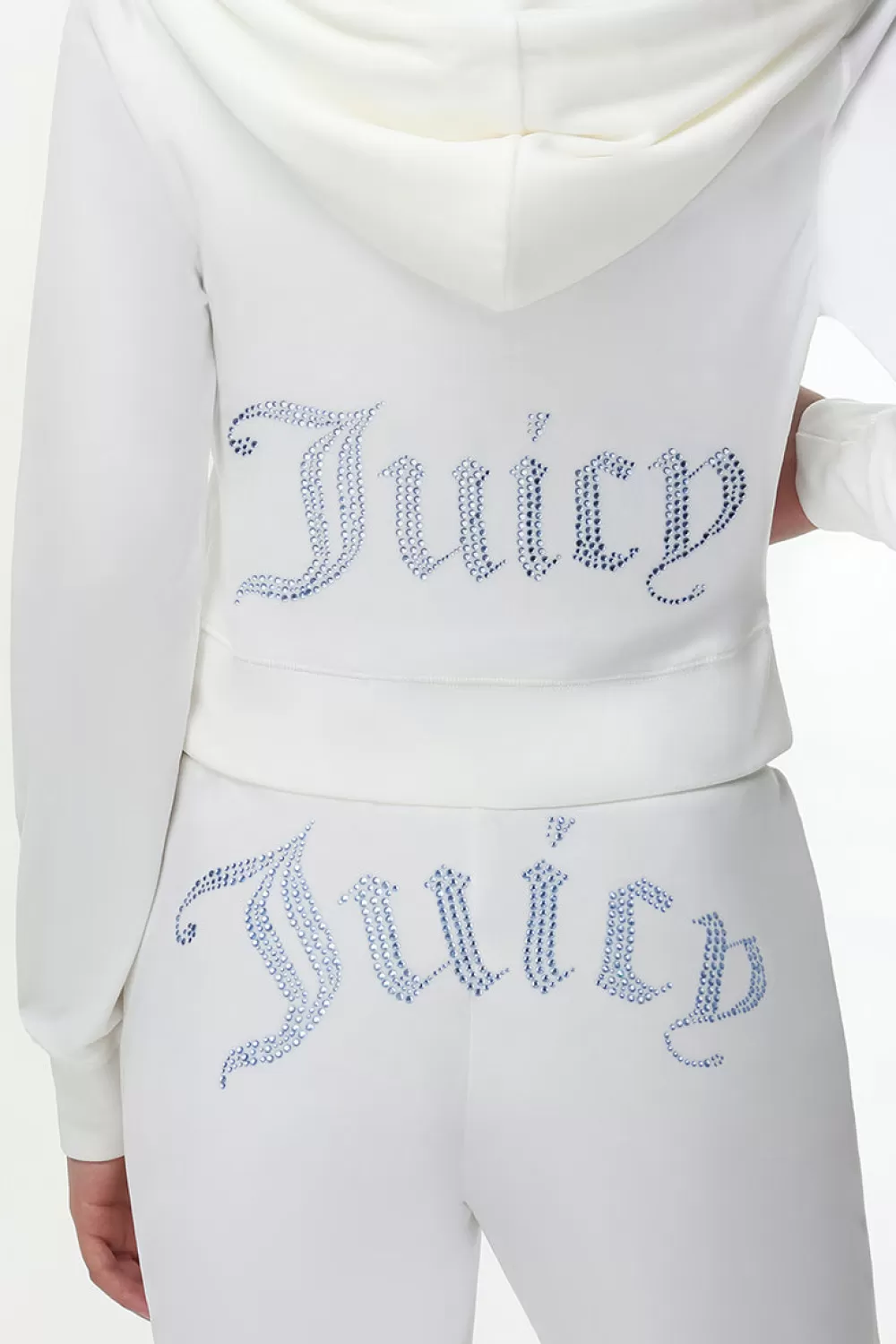 Hoodies & Jackets-Juicy Couture Technicolor Big Bling Velour Hoodie Angel/BlueBling
