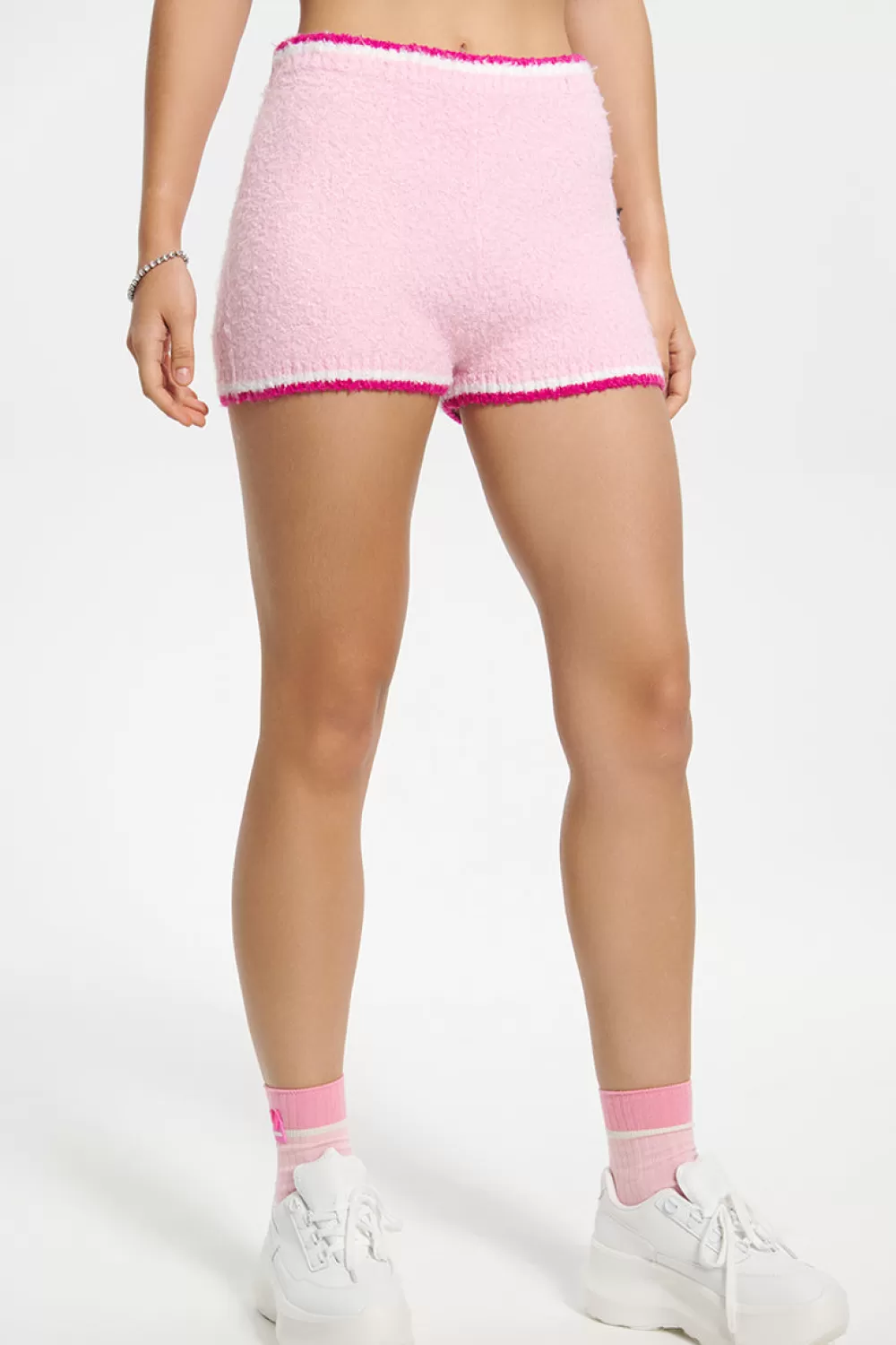 Shorts-Juicy Couture Tipped Sweater Shorts WhisperPink