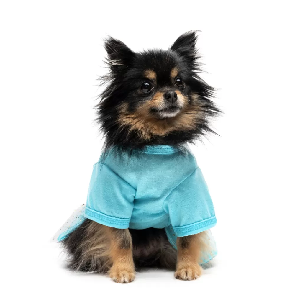 Pet Apparel-Juicy Couture Tulle Pet Dress Turquoise