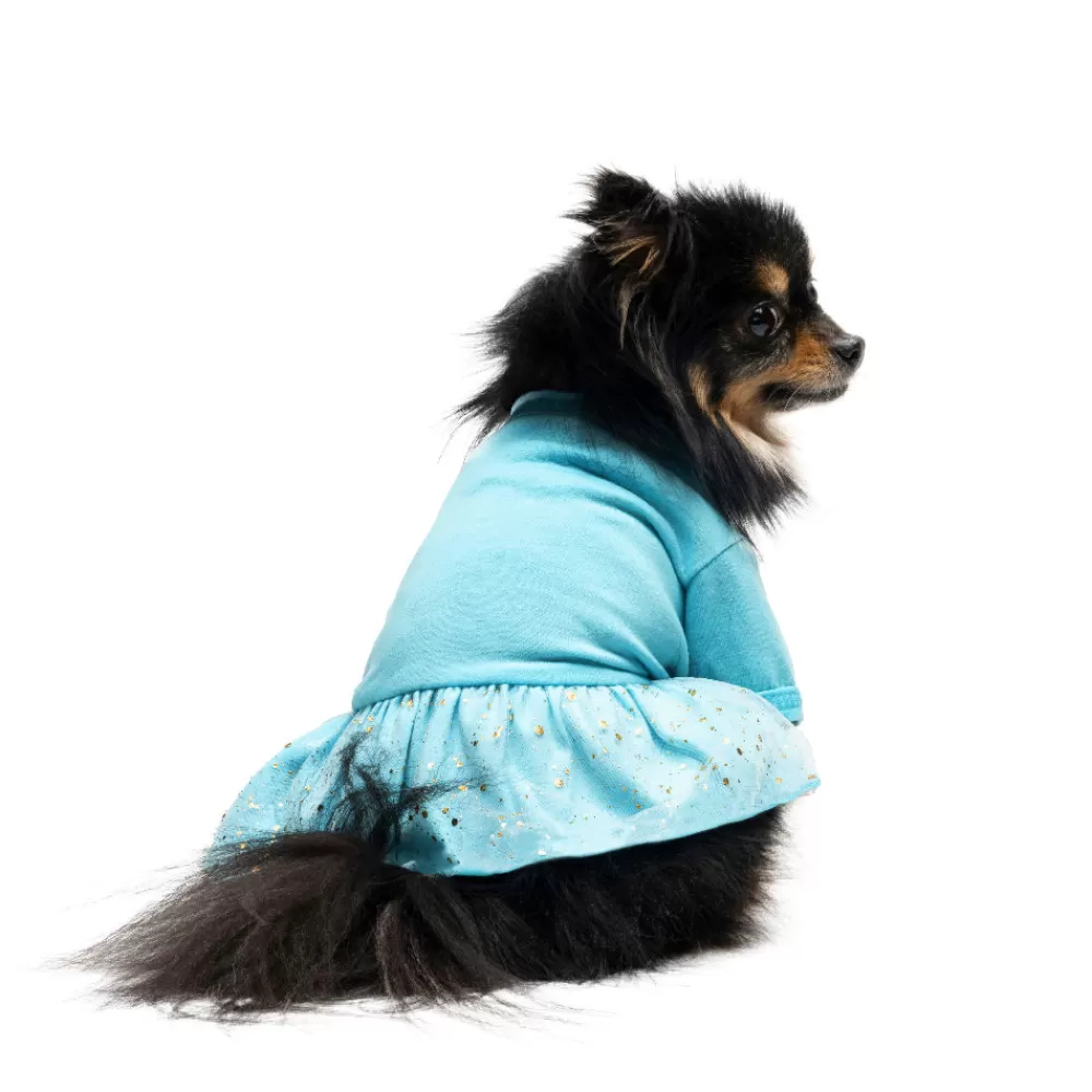 Pet Apparel-Juicy Couture Tulle Pet Dress Turquoise