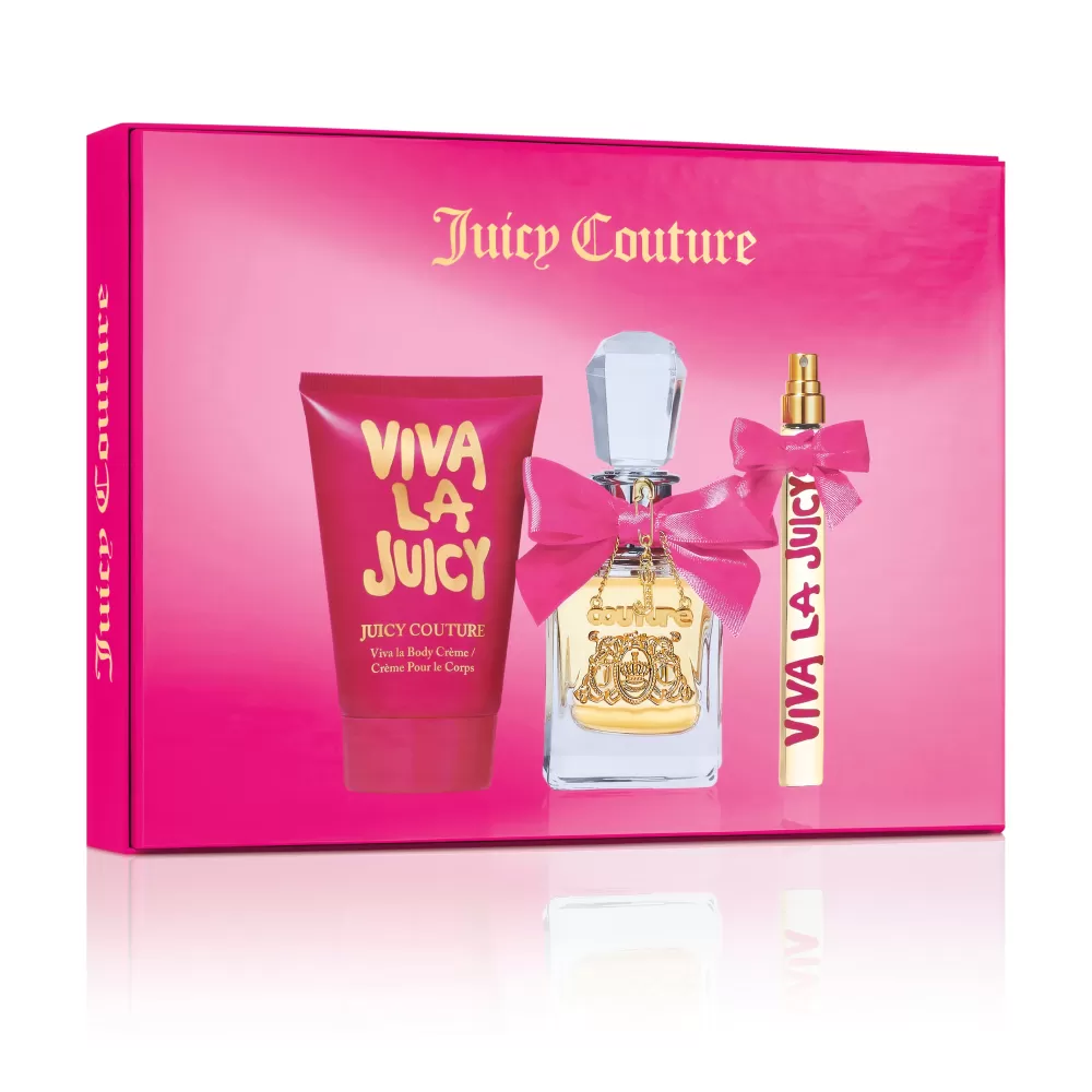 Gift Sets-Juicy Couture Viva La Juicy Eau de Parfum 3 Piece Gift Set