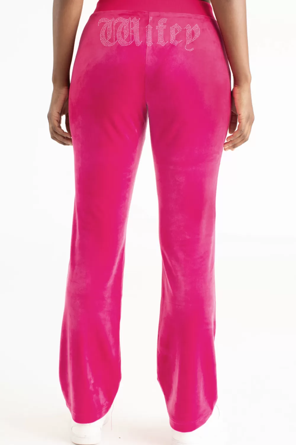 Track Bottoms | Bling Sets-Juicy Couture Wifey Big Bling Velour Track Pants FreeLove/SilverBling