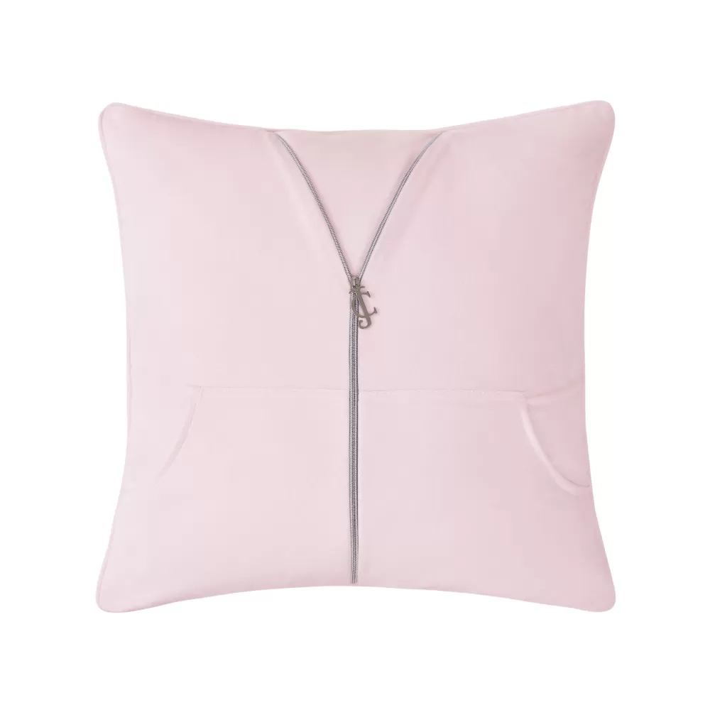 Throw Pillows-Juicy Couture Zippered Tracksuit Pillow PinkMarshmallow